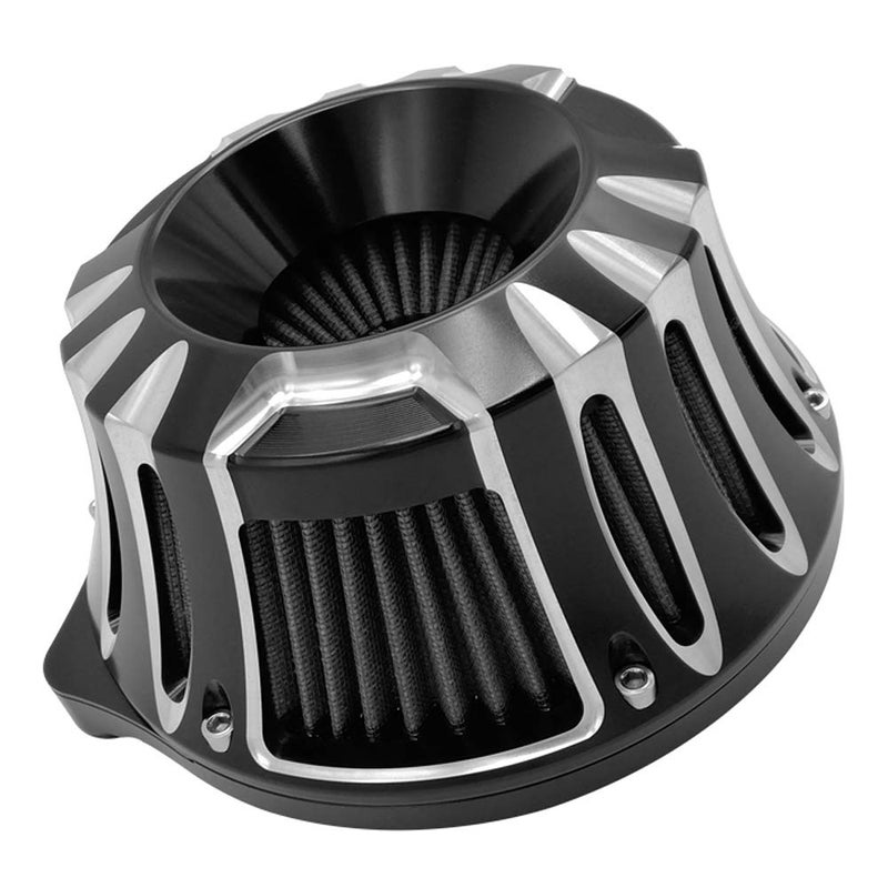 AGECO Air Filter Motorcycle Intake Cleaner Cnc Cut Kit Black for Harley Model Touring Street Glide 2008-2016 Softail 2016-2017 Fitment - C - Image 4